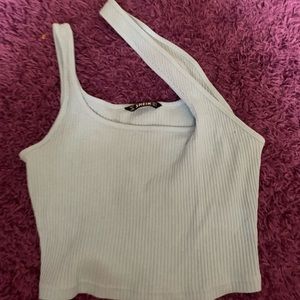 Blue crop top